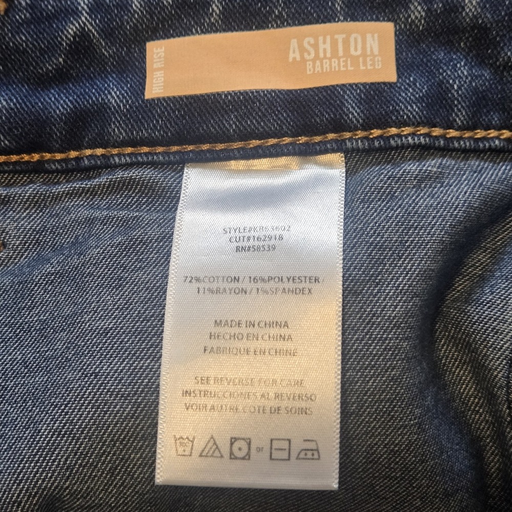 Kut from the Kloth Size 14 Women's Ashton High Rise Barrel Leg Jeans Medium Wash - Picture 5 of 7